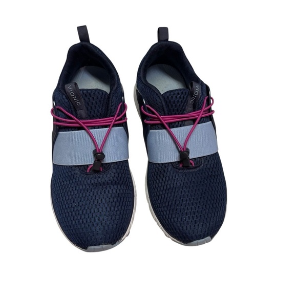 Vionic Berlin sneakers in blue with bungee lace - Picture 2 of 9